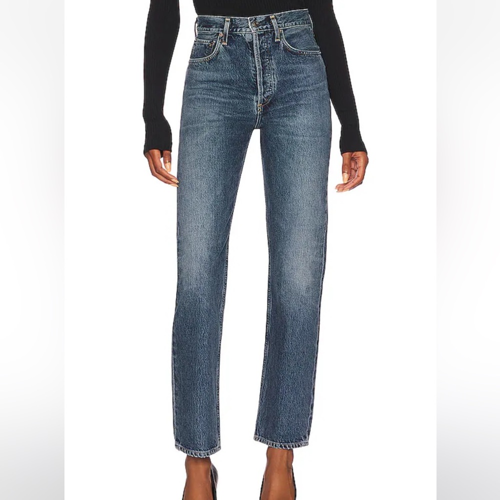 Agolde Women's Straight Leg Jeans - Dark Blue